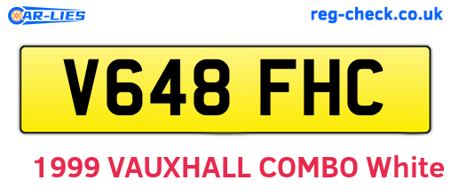 V648FHC are the vehicle registration plates.