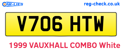 V706HTW are the vehicle registration plates.