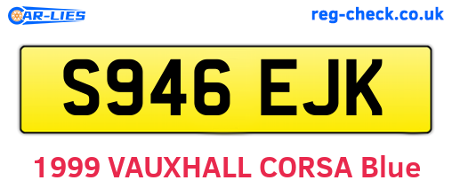 S946EJK are the vehicle registration plates.