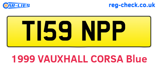 T159NPP are the vehicle registration plates.