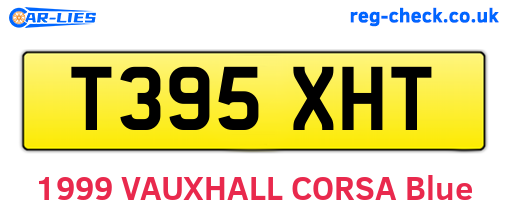T395XHT are the vehicle registration plates.