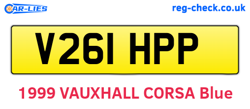 V261HPP are the vehicle registration plates.