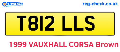 T812LLS are the vehicle registration plates.