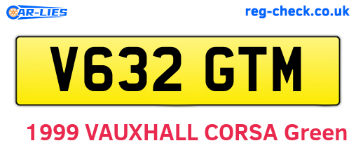 V632GTM are the vehicle registration plates.