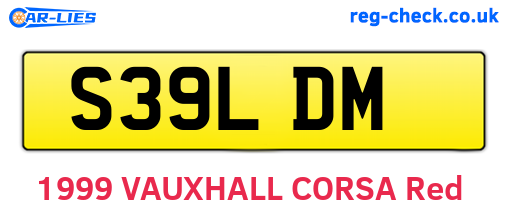S39LDM are the vehicle registration plates.