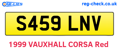 S459LNV are the vehicle registration plates.