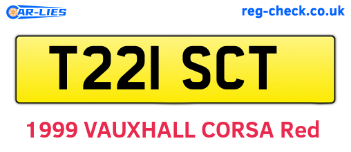 T221SCT are the vehicle registration plates.