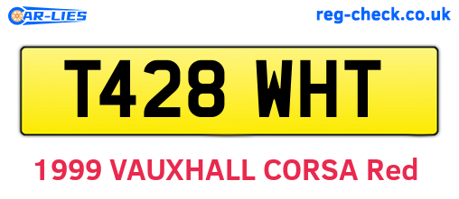 T428WHT are the vehicle registration plates.