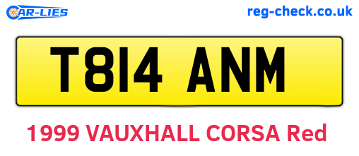 T814ANM are the vehicle registration plates.