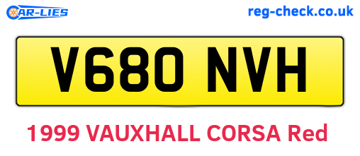 V680NVH are the vehicle registration plates.