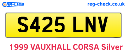 S425LNV are the vehicle registration plates.