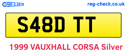 S48DTT are the vehicle registration plates.