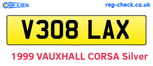 V308LAX are the vehicle registration plates.