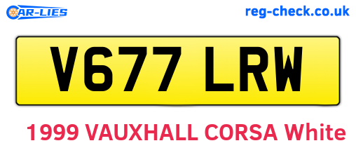 V677LRW are the vehicle registration plates.
