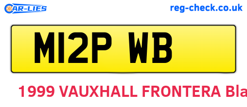 M12PWB are the vehicle registration plates.