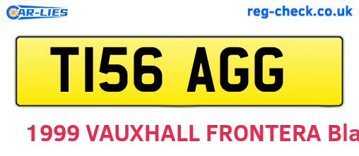 T156AGG are the vehicle registration plates.