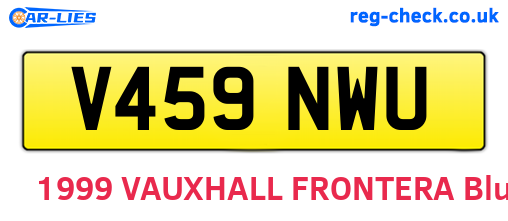 V459NWU are the vehicle registration plates.