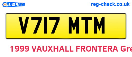 V717MTM are the vehicle registration plates.