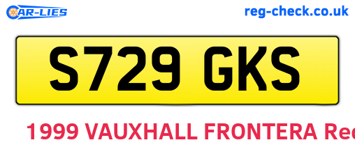 S729GKS are the vehicle registration plates.