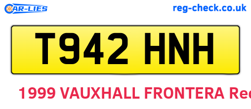 T942HNH are the vehicle registration plates.