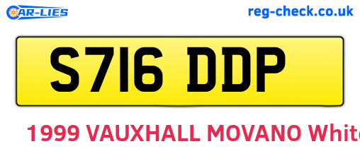 S716DDP are the vehicle registration plates.