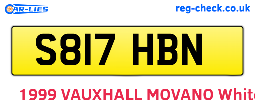 S817HBN are the vehicle registration plates.