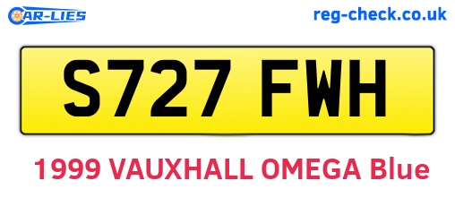 S727FWH are the vehicle registration plates.