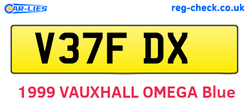 V37FDX are the vehicle registration plates.