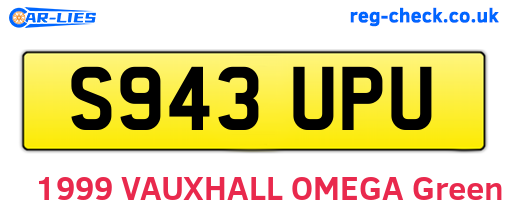 S943UPU are the vehicle registration plates.