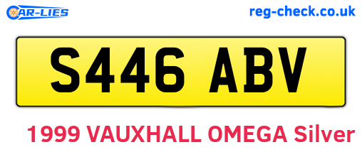 S446ABV are the vehicle registration plates.