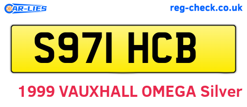 S971HCB are the vehicle registration plates.
