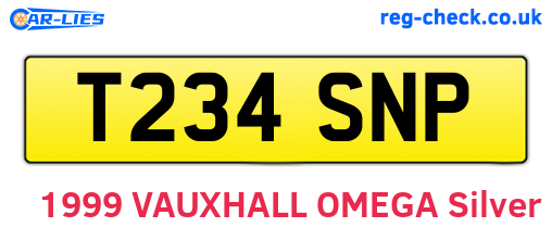 T234SNP are the vehicle registration plates.