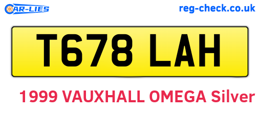 T678LAH are the vehicle registration plates.