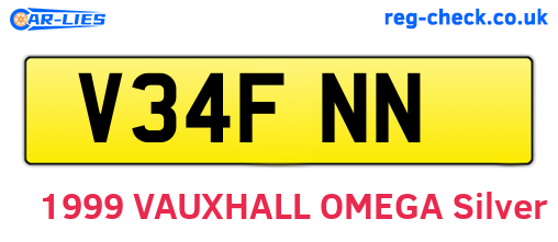 V34FNN are the vehicle registration plates.