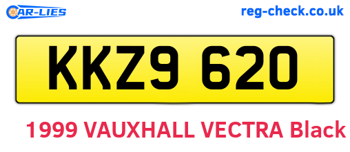 KKZ9620 are the vehicle registration plates.