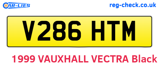 V286HTM are the vehicle registration plates.