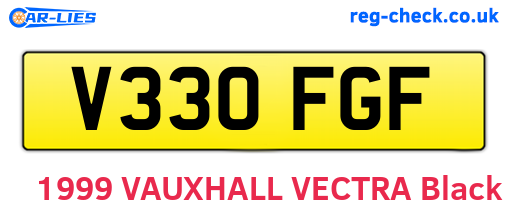 V330FGF are the vehicle registration plates.