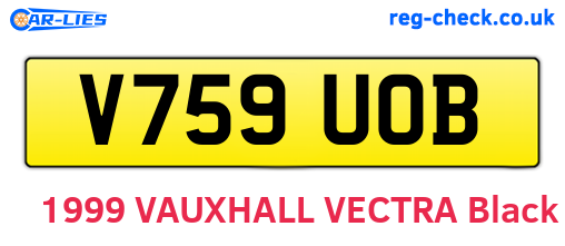 V759UOB are the vehicle registration plates.