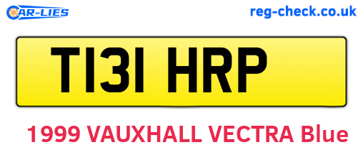 T131HRP are the vehicle registration plates.