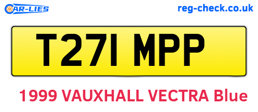 T271MPP are the vehicle registration plates.