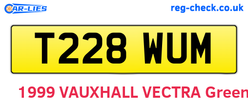 T228WUM are the vehicle registration plates.