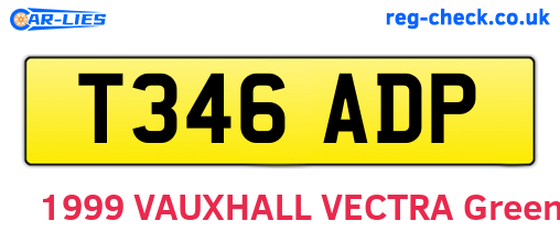 T346ADP are the vehicle registration plates.