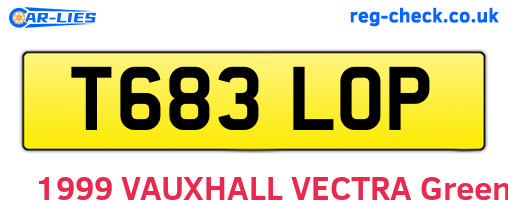 T683LOP are the vehicle registration plates.