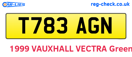 T783AGN are the vehicle registration plates.