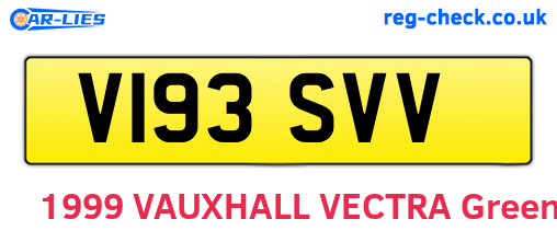 V193SVV are the vehicle registration plates.