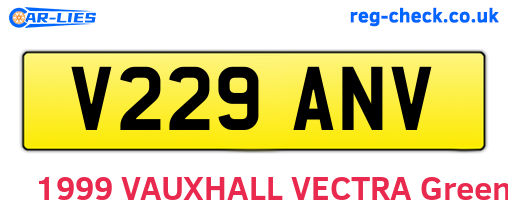 V229ANV are the vehicle registration plates.