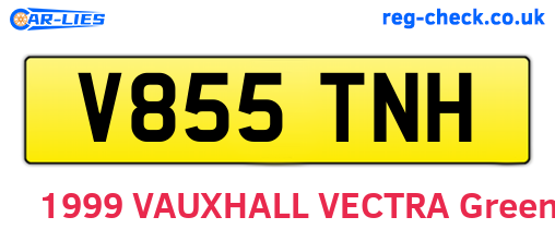 V855TNH are the vehicle registration plates.