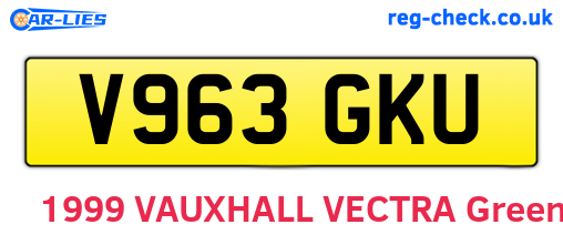 V963GKU are the vehicle registration plates.