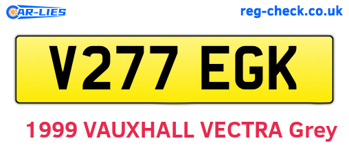 V277EGK are the vehicle registration plates.