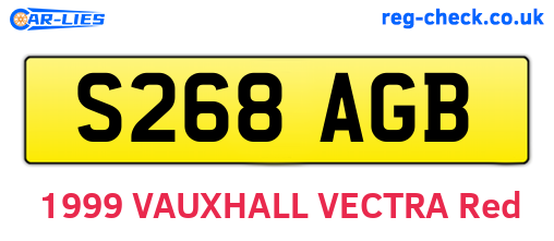 S268AGB are the vehicle registration plates.